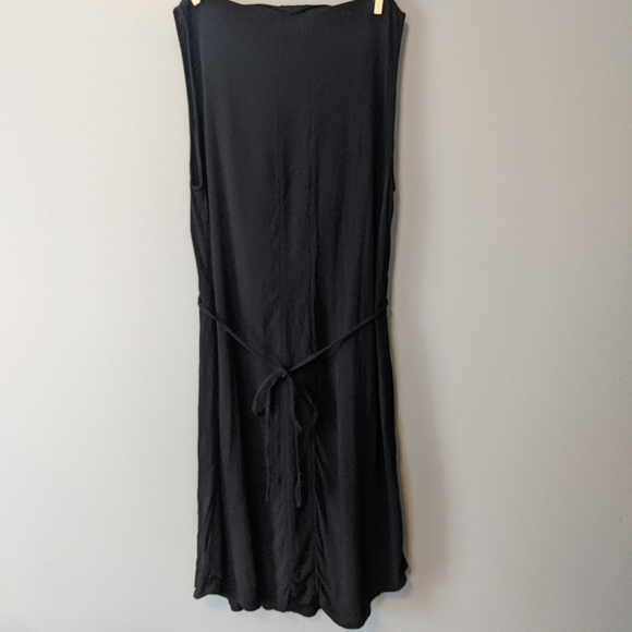 Maeve Liban Shawl Tie Waist Midi Dress Black MP - Picture 6 of 10